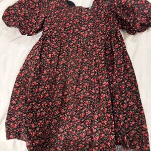GAP Kids Red and Black Floral Dress